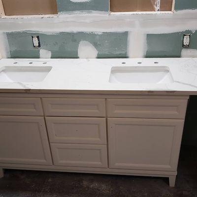 Bathroom double sink