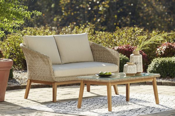 Crystal Cave Beige Outdoor Seating Set