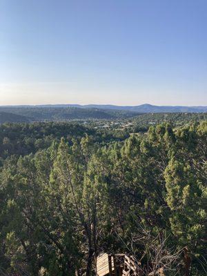 View from upstairs balcony