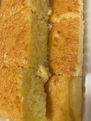 Cornbread. A lot of places struggle with corn bread it's too dry or they add weird things to it. This was perfect! Soft, buttery flavor.