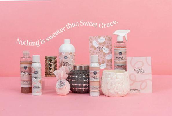 A variety of Sweet Grace products.