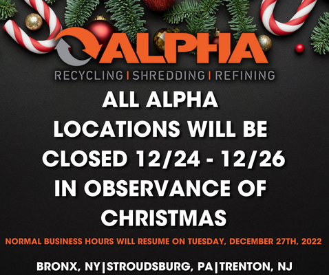 Happy Holidays!

From Our Entire Team,
ALPHA