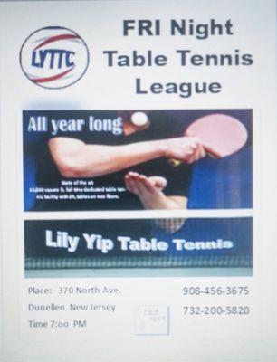 Friday night League 7 p.m. to 11 p.m.