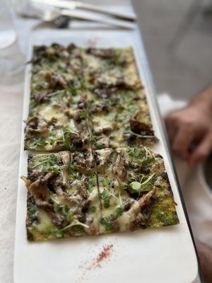 Mushroom flat bread