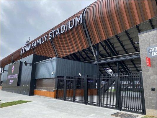 In March of 2020, we completed the installation of the project's ornamental & chain link fencing for Louisville's Lynn Family Stadium.