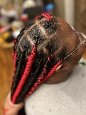 Large knotless braids