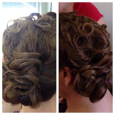 My mom's updo done by Anita for a recent wedding.