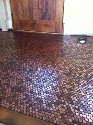 Custom penny floor.