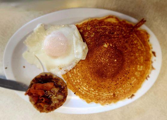 Delicious breakfast including coffee for $7.50.