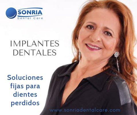 Los Implantes Dentales cambian vidas. Nuestros especialistas en Prostodoncia te devuelven la confianza. Llámanos y explora tus opciones