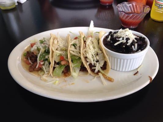 Tacos and black beans