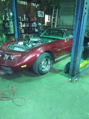 Giving this vintage corvette a little TLC.