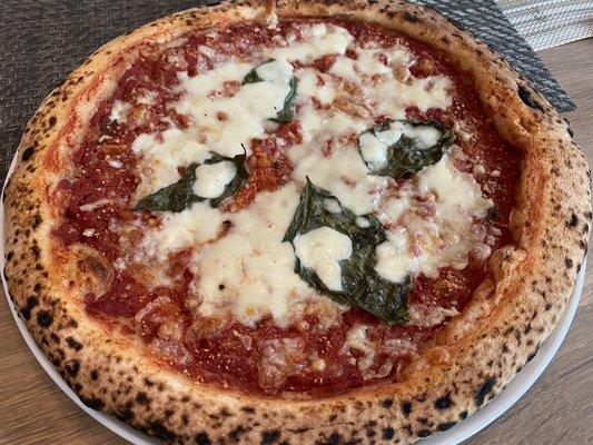 Bake at home pizza Margherita, just out of the oven