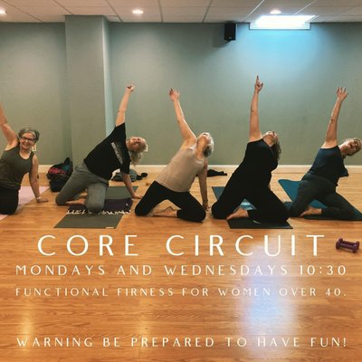 Having fun at Core Circuit at Nourish. We love our boutique fitness classes.