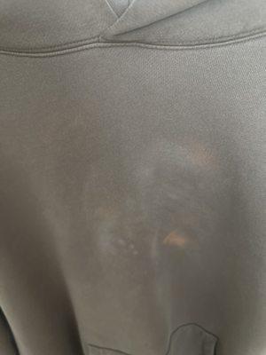 Stains left on the chest area