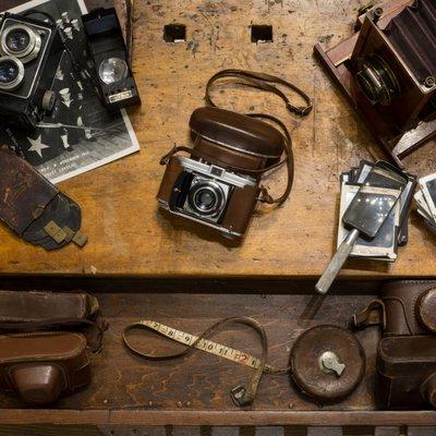 Vintage photographic equipment.