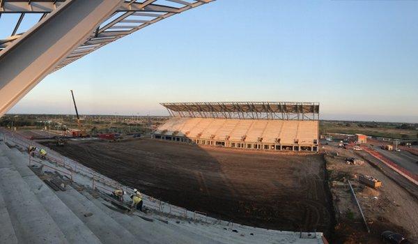 Natural Turf AirDrain Agronomic Drainage Soccer field at HEB Stadium