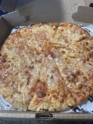 Cape Cod Cafe' in Raynham, Ma. Onion pizza. We had 2 others equally bad.