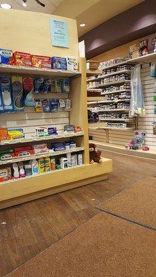 Medicine and medical supplies for sale.