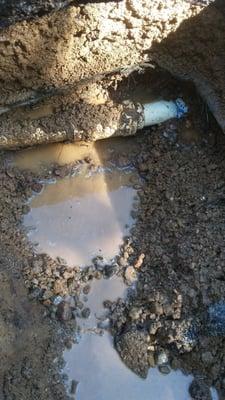 Commercial slab leak under asphalt parking lot