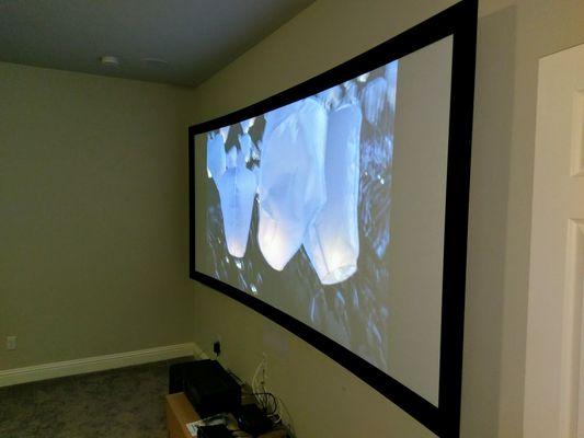 Home Theater Install- 120 in Curved Screen