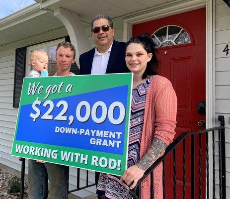 Rod Tietz helped a young couple buy their first home with a $22,000 down payment grant.  WATCH THE VIDEO TO LEARN HOW and then call or text