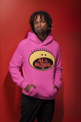 Sweatshirt "all natural" pink. Our clothing line development is available