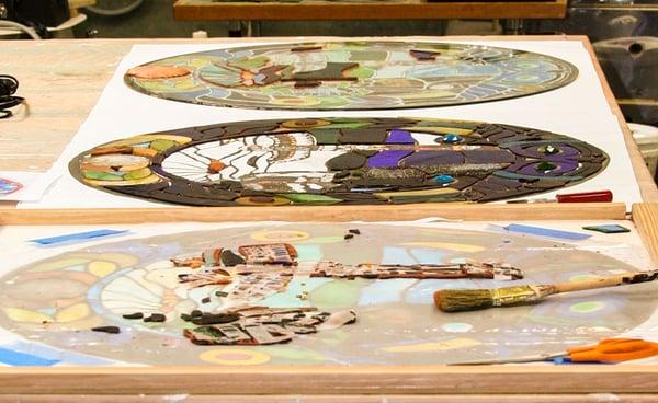 500 Piece Mosaic Stained Glass Repair