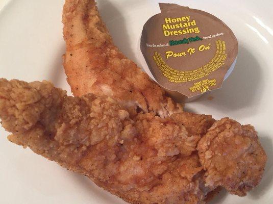 NOT A FAN OF THE THICK BREADING OR heavy handed spices - very little chicken flavor, $1.25 per tender.