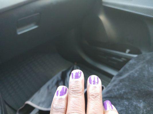 This is my shellac manicure less than 24 hours of service