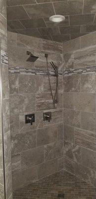 custom shower as part of a whole house remodel in Bettendorf