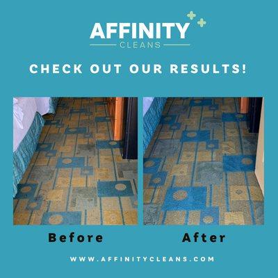 Hotels provide some amazing before and afters'. If the hotel you're staying in isn't Affinity Cleans clean, is it really clean at all?