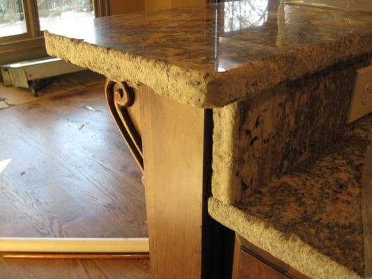 Chiseled edge profile by Stone Solutions of Atlanta