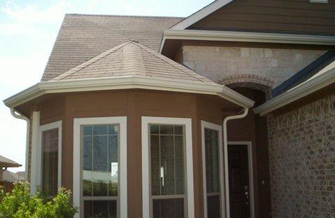 Bay window gutter installation- American Seamless Rain Gutters of Billings