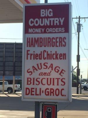 They do NOT have Hamburgers  Fried Chicken Sausage or Biscuits or A Deli