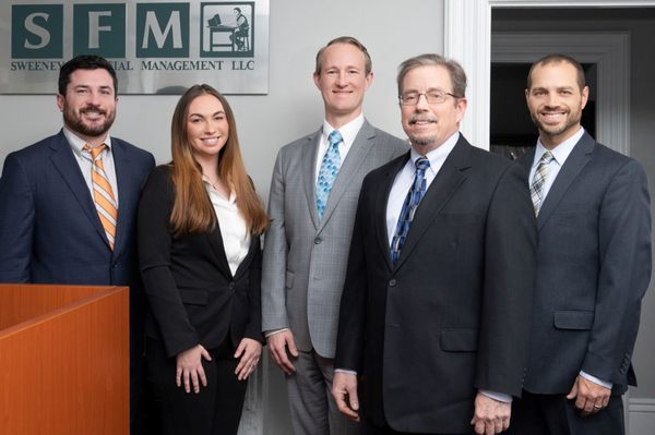 The SFM Team (left to right): Sam Graham CFP, Molly Hamm, David Snyder CFP, Glenn Sweeney CFA, Chris June CFP