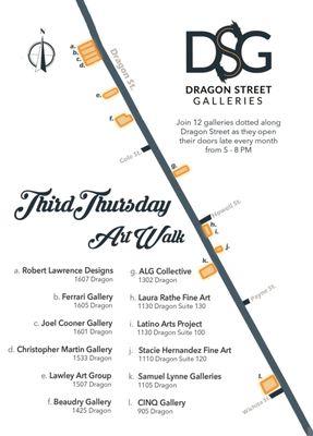 The ALG participates in the Dragon Street Galleries Art Walk every Third Thursday of the month from 5-8pm.