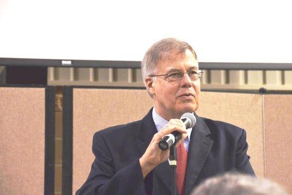 Joe Patton speaking at a local event