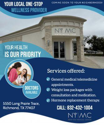 New You Medical Center specializes in weight loss, PRP, Botox, Fillers, Facial Aesthetics, Vitality IV Therapy & Testosterone Replacement