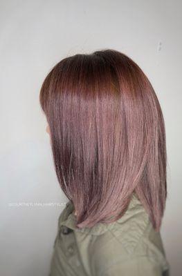 Rose gold over lay and the Brazilian Blowout smoothing treatment