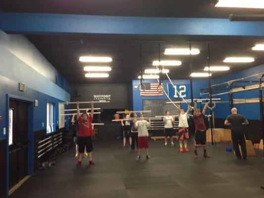 Our teen group working on front squats.