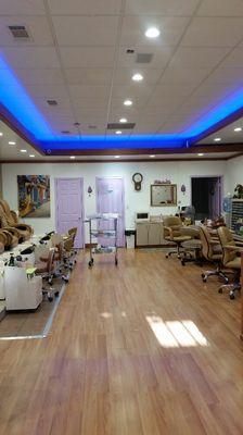 Our salon. Fun, loving, care free atmosphere. Try us out!  Leave happy and with a beautiful mani pedi!