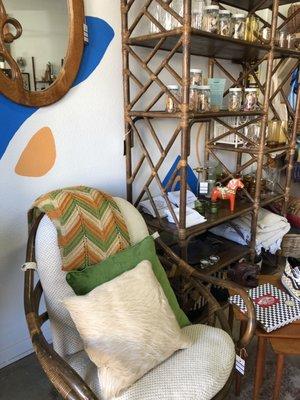 Cool vintage furniture and nick nacks.