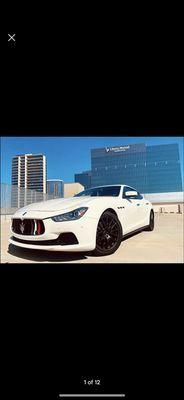 Our beautiful Maserati Ghibli with Red Interior.