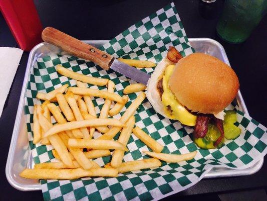 Hickory Burger with Fries