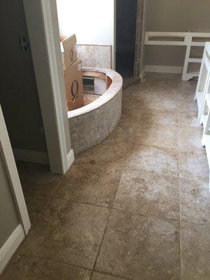 Master Bath tile install