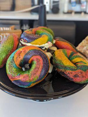 Rainbow bagels in celebration of Boise Pride