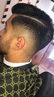 Fade done by barber/owner Jon. Come check us out all my barbers can cut any type of hair