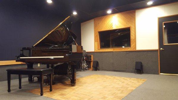 Studio A Live Room with Custom Yamaha C7 Grand Piano