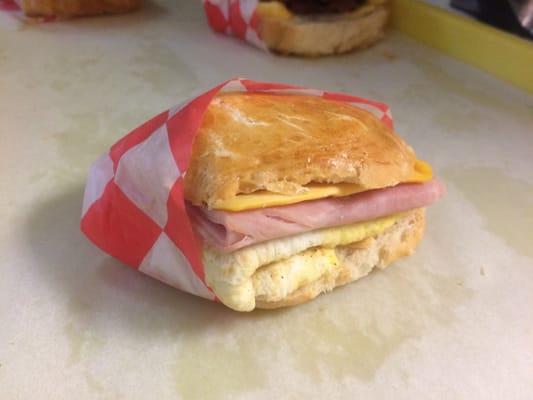 Ham Egg & Cheese Biscuit $1.79